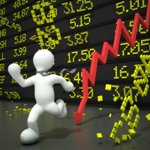 Trader-running-from-crashing-stock-market